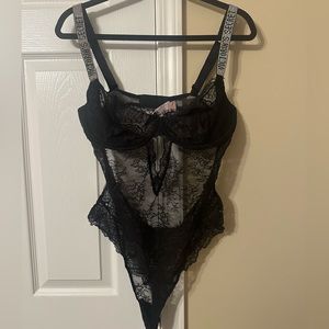 BRAND NEW!Lace Bling Straps lingerie bodysuit